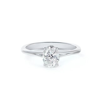 Beyond Round Bridal by Spicer Cole Solitaire Oval Diamond Engagement Ring in Platinum