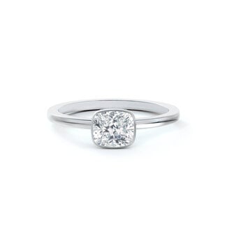 Beyond Round Bridal by Spicer Cole Bezel-Set Cushion Diamond Engagement Ring