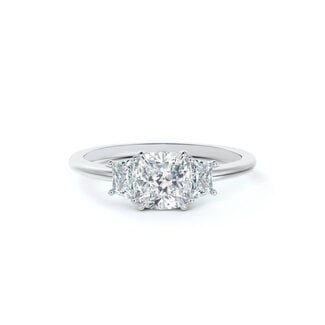 Beyond Round Bridal by Spicer Cole Trinity Cushion Diamond Engagement Ring