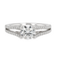 Split Shank Round Diamond Engagement Ring in 14K White Gold