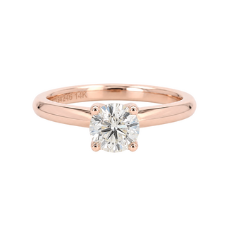 Solitaire Bridal by Spicer Cole Hidden Halo Diamond Engagement Ring in 14K Rose Gold