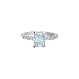 Diamond Evolution Hidden Halo Radiant Cut Lab Grown Diamond Engagement Ring