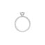 Hidden Halo Radiant Cut Lab Grown Diamond Engagement Ring in 14K White Gold