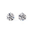 Round Brilliant Cut Diamond Martini Stud Earrings in 18K White Gold