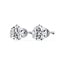 Round Brilliant Cut Diamond Martini Stud Earrings in 18K White Gold