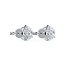 Round Brilliant Cut Diamond Martini Stud Earrings in 18K White Gold