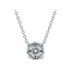 Solitaire Round Brilliant Cut Diamond Necklace in 18K White Gold