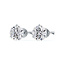 Martini-Set Round Brilliant Cut Diamond Stud Earrings in 14K White Gold