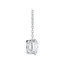 Solitaire Round Brilliant Cut Diamond Necklace in 14K White Gold
