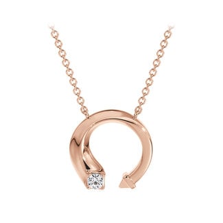 Viva by Spicer Cole Open Circle Round Brilliant Cut Diamond Necklace