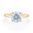 Solitaire Round Lab Grown Diamond Engagement Ring in 14K Yellow & White Gold