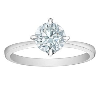 Diamond Evolution Compass-Set Round Lab Grown Diamond Engagement Ring