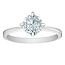 Compass-Set Round Lab Grown Diamond Engagement Ring in 14K White Gold