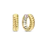 Ti Sento Vintage Ribbed Hoops in Gold-Plated Sterling Silver
