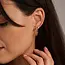 Ti Sento Vintage Ribbed Hoops in Gold-Plated Sterling Silver