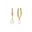 Ti Sento Pearl Hoops in Gold-Plated Sterling Silver