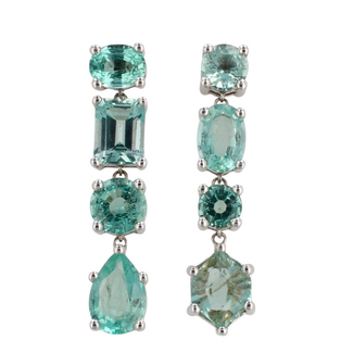 Colour by Spicer Cole Emerald Drop Multi-Shape Stud Earrings