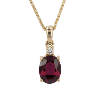 Colour by Spicer Cole Garnet & Diamond Necklace