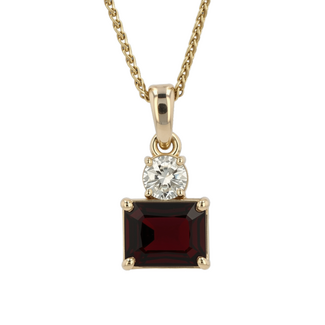 Colour by Spicer Cole Garnet & Diamond Necklace