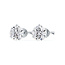 Round Brilliant Cut Diamond Martini Stud Earrings in 18K White Gold
