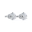 Round Brilliant Cut Diamond Martini Stud Earrings in 18K White Gold
