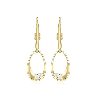 Elle Time & Jewellery Elle Wink Marquise CZ Open Oval Drop Earrings