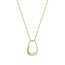 Elle Wink Marquise CZ Open Oval Necklace in Gold-Plated Sterling Silver