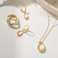 Elle Wink Marquise CZ Open Oval Necklace in Gold-Plated Sterling Silver