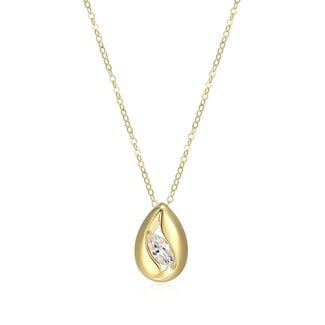 Elle Time & Jewellery Elle Wink Marquise CZ Puffed Necklace