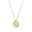 Elle Wink Marquise CZ Puffed Necklace in Gold-Plated Sterling Silver