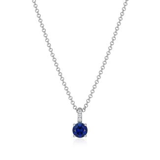 Elle Time & Jewellery Elle Duchess Created Sapphire & CZ Necklace
