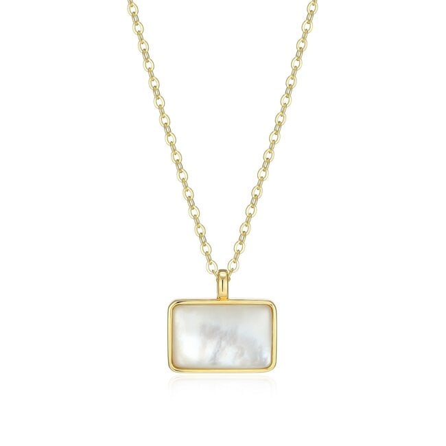 Elle Vera Mother-of-Pearl Necklace in Gold-Plated Sterling Silver