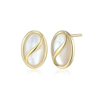 Elle Time & Jewellery Elle Twist Mother-of-Pearl Stud Earrings