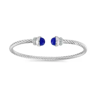Miss Mimi by Yael Miss Mimi Lapis & CZ Twist Cable Bangle
