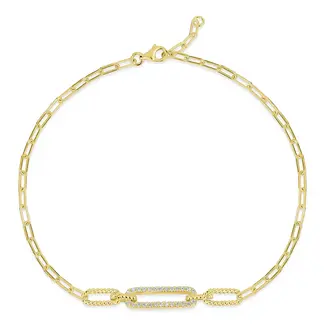 Miss Mimi by Yael Miss Mimi Rope Chain Link CZ Bracelet