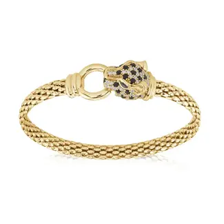 Miss Mimi by Yael Miss Mimi Classic Panther CZ Mesh Bracelet