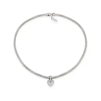 Miss Mimi by Yael Miss Mimi Pavé CZ Heart Mesh Necklace
