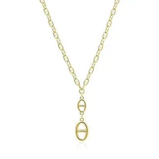 Miss Mimi by Yael Miss Mimi Oval Link Lariat Necklace