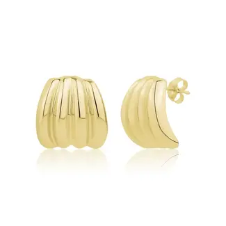 Miss Mimi by Yael Miss Mimi Grooved Bold Stud Earrings
