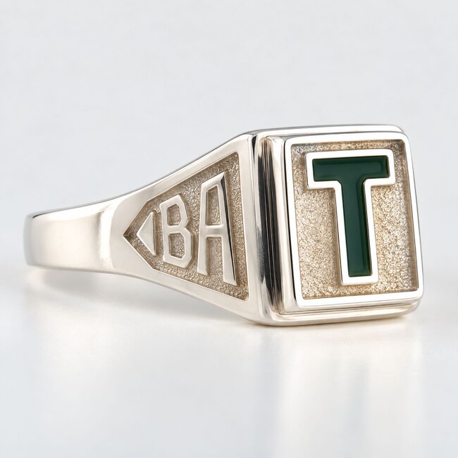St. Thomas University Small T-Ring in 14 Karat Gold