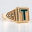 St. Thomas University Ladies Medium T-Ring in 10 Karat Gold