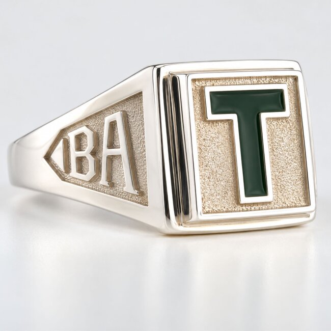St. Thomas University Large T-Ring in 14 Karat Gold