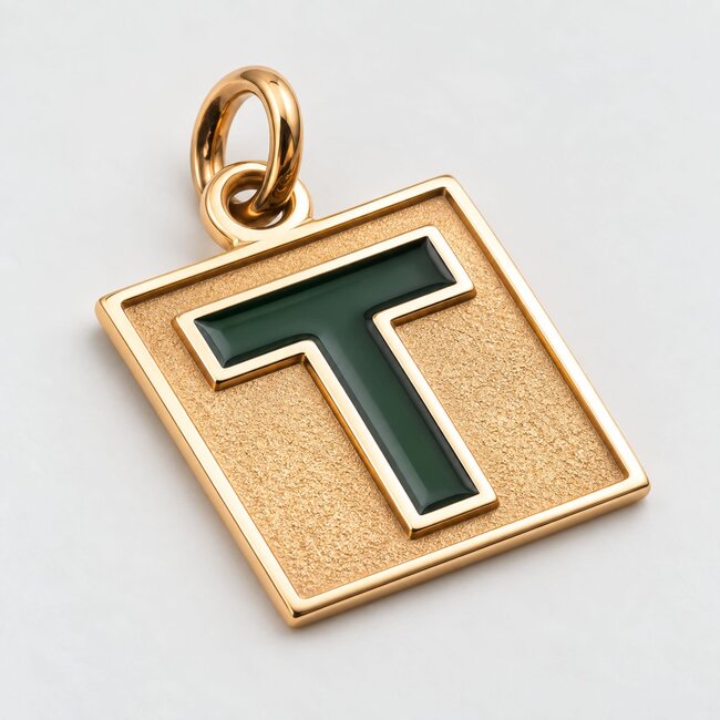 St. Thomas University Large T-Pendant in 10 Karat Gold
