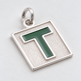 St. Thomas University T‑Rings St. Thomas University Large T-Pendant in Sterling Silver