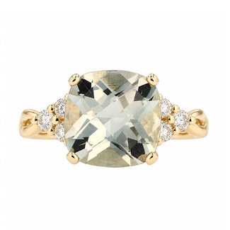 Colour by Spicer Cole Green Amethyst & Canadian Diamond Ring