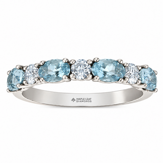 Colour by Spicer Cole Aquamarine & Canadian Diamond Band