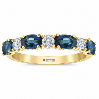 Colour by Spicer Cole Sapphire & Canadian Diamond Band