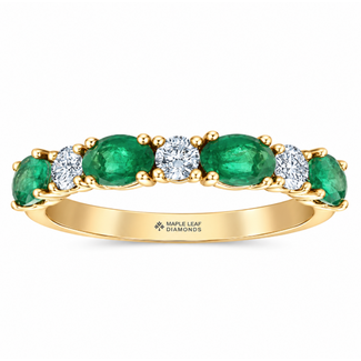 Colour by Spicer Cole Emerald & Canadian Diamond Band