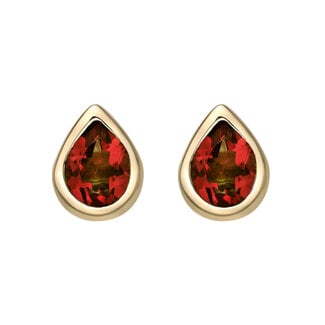 Colour by Spicer Cole Garnet Bezel Stud Earrings