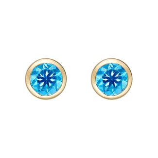 Colour by Spicer Cole Swiss Blue Topaz Bezel Stud Earrings